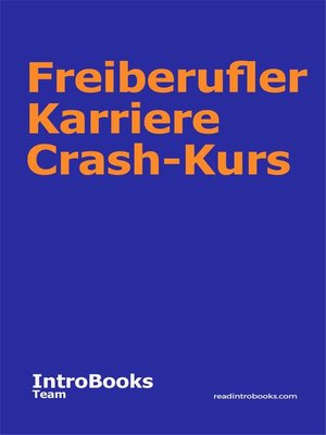 cover image of Freiberufler Karriere Crash-Kurs